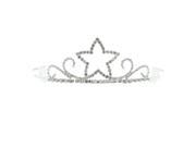 Kate Marie Bena Rhinestones Crown Tiara with two combs ensure secure hold in Silver