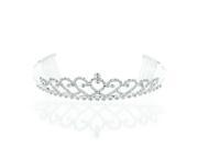Kate Marie Edie Rhinestones Crown Tiara with two combs ensure secure hold in Silver