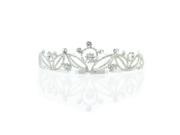 Kate Marie Keri Rhinestones Crown Tiara in Silver