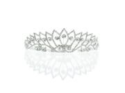 Kate Marie Lela Rhinestones Crown Tiara in Silver