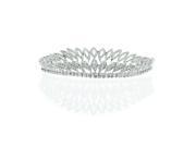 Kate Marie Roni Rhinestones Crown Tiara in Silver