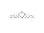Kate Marie Gia 3 Year Milestones Rhinestone Crown Tiara Headband with Hair Combs in Silver