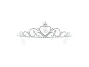 Kate Marie Kim Sweet 16 Rhinestones Crown Tiara Headband with Hair Combs in Silver