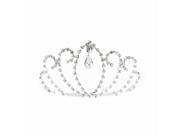 Kate Marie Sina Rhinestone Crown Tiara Hair Pin in Silver
