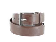 Faddism Men s Checker Embossed Genuine Leather Belt Brown Extra Large