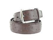Faddism Men s Ostrich Embossed Genuine Leather Belt Brown Extra Large