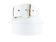Faddism Unisex Genuine Leather Belt White Medium