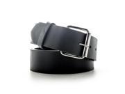 Faddism Unisex Genuine Leather Belt Black Extra Large