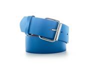 Faddism Unisex Genuine Leather Belt Blue Large