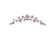 Kate Marie Rhinestone Tiara Hair Comb Crown in Pink
