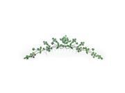 Kate Marie Rhinestone Tiara Hair Comb Crown in Green