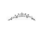 Kate Marie Rhinestone Tiara Hair Comb Crown in Silver