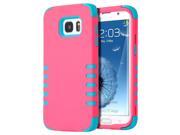 Samsung Galaxy S7 Edge 3 Pieces Hybrid Case Pink Blue Skin