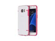 Samsung Galaxy S7 Fusion Candy Case 4 Dots Pink Trim And Clear Back