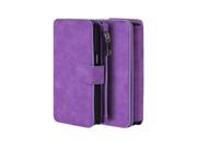 Apple Iphone 6 6S Plus Luxury Coach Series Flip Wallet Case Purple
