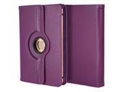 Universal 7 Inches Rotation Stand Tablet Folio Cover Purple