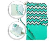 HTC One A9 Wallet Pouch CHEVRON Teal Green