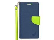 Alcatel Fierce 2 Xl 5054 Pu Leather Dark Blue Tpu Green