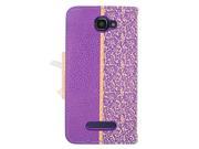 Alcatel One Touch Fierce 2 7040T Pu Leather Purple With Lace Pat