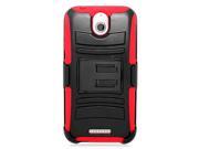 HTC Desire 510 RED SKIN CASE HYBRID BLACK Stand BLACK HOLSTE