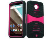 XL Motorola Nexus 6 Armor Case w Stand Hot Pink