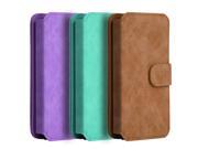 Apple Iphone 7 Luxury Coach Series Flip Wallet Case Purple