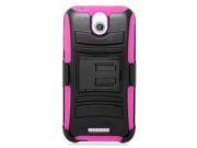 HTC Desire 510 HOTPINK SKIN CASE HYBRID BLACK Stand BLACK HO