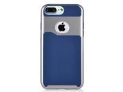 Apple iPhone 7 Plus HYBRID CASE BLUE TPU SILVER PC