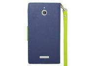 HTC Desire 510 PU Leather DARK BLUE TPU GREEN