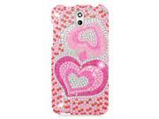 HTC Desire 610 Diamond Cover Pink Heart 395