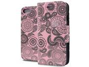 iPhone 7 Brushed Wallet Pouch Paisley Pink