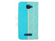 Alcatel One Touch Fierce 2 7040T Pu Leather Lite Bule With Lace