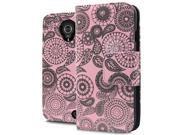 XL ZTE Warp 7 N9519 Brushed Wallet Pouch Paisley Pink