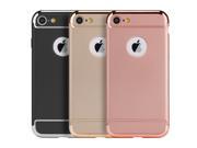Apple Iphone 7 Griptech 3 Piece Rubberized Protective Case With Rose Gold Chrome Frame Rose Gold