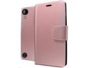 HTC Desire 530 Brushed Wallet Pouch Rose Gold