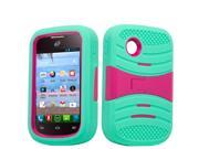 LG 306G Armor Case w Stand Hot Pink PC Teal Blue SK