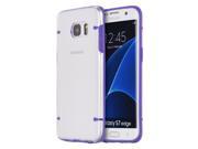 Samsung Galaxy S7 Edge Fusion Candy Case 4 Dots Purple Trim And Clear Back