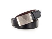 Faddism Men s Genuine Leather Belt Textured Look Buckle Black L