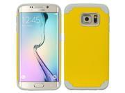 Samsung Galaxy S6 Edge Hybrid Case Grey Skin Yellow Pc
