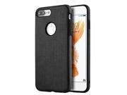 Apple Iphone 7 Plus Leatherette Tpu Cover Case Black