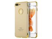 Apple Iphone 7 Plus Skyfall Transparent Tpu Case With Electroplated Upper Lower Frame Gold