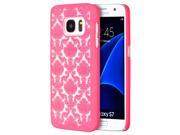 Samsung Galaxy S7 Crystal Rubber Case Lace Hot Pink