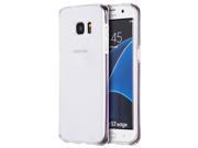Samsung Galaxy S7 Edge Invisible Bumper Hybrid Case Ultra Thin Agua Clear Purple Inner Frame