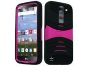XL LG Stylo 2 Plus MS550 Armor Case Stand Hot Pink