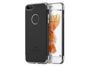 Apple Iphone 7 Skyfall Transparent Tpu Case W Electroplated Upper Lower Frame Grey
