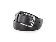 Faddism Men s Genuine Leather Belt With Silver Buckle Black XL