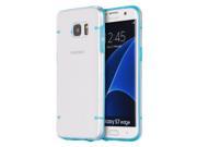 Samsung Galaxy S7 Edge Fusion Candy Case 4 Dots Blue Trim And Clear Back