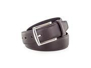 Faddism Men s Genuine Leather Belt With Silver Buckle Brown L