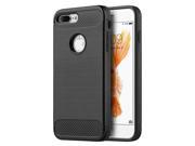 Apple Iphone 7 Plus Carbon Tech Silk Hybrid Pc Tpu Cover Case Black