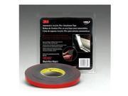 3M MS 6382 .5 x 20Yds Automotive Attachment Acrylic Plus Foam Tape 1.2mm Thickness Blk